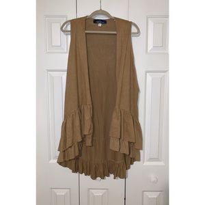 Blue Rain - Faux Suede Vest/Duster